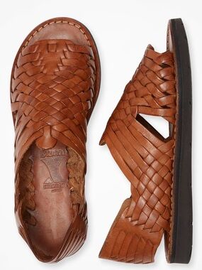 Brand X Woven Leather Huarache Sandal in Tan